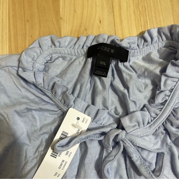 J.Crew Women's XXL - NWT Light Blue Ruffle Keyhole Peplum Tank Flowy - Picture 4 of 6